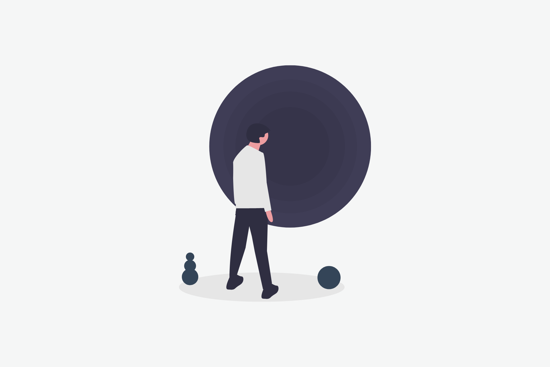 A man pensively looking into a void contemplating the current issues in postgraduate provision