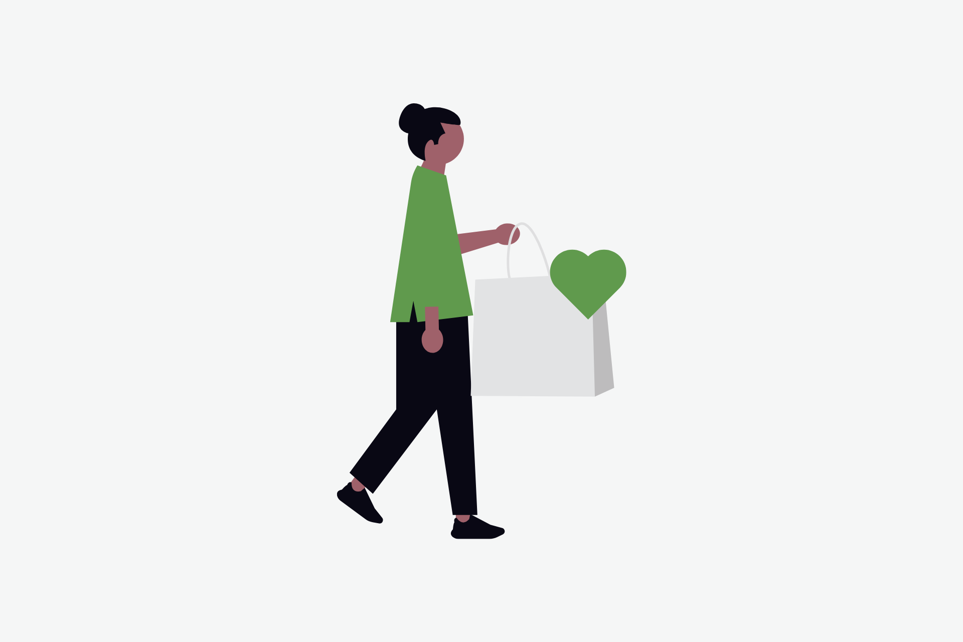 Graduate with a heart-shaped bag representing career opportunities at WEG