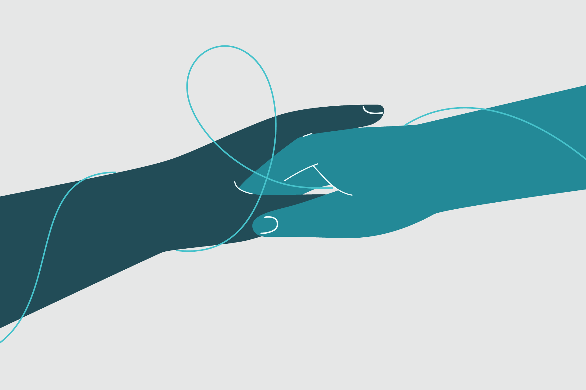 Hands linking showing the shaping recruitment and career opportunities.